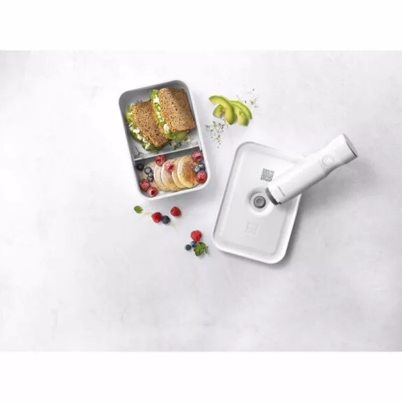 Lõunakarp ZWILLING FRESH & SAVE 1 L, plastikust silikoontihendiga, hall/valge