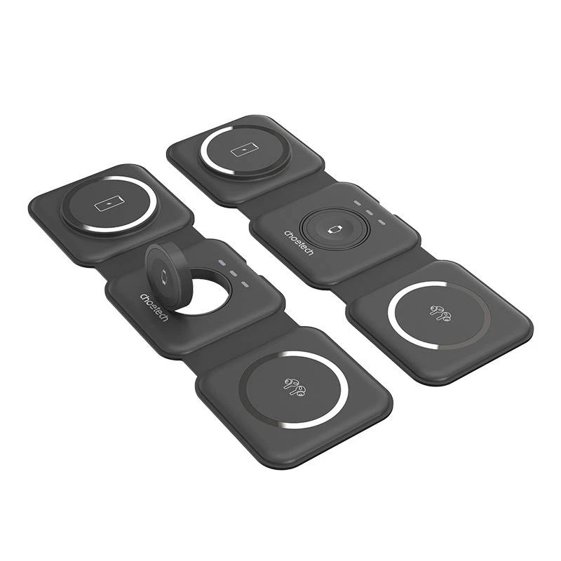 Choetech T588-F 3in1 Magnetiline Juhtmevaba Laadija 15W (must)