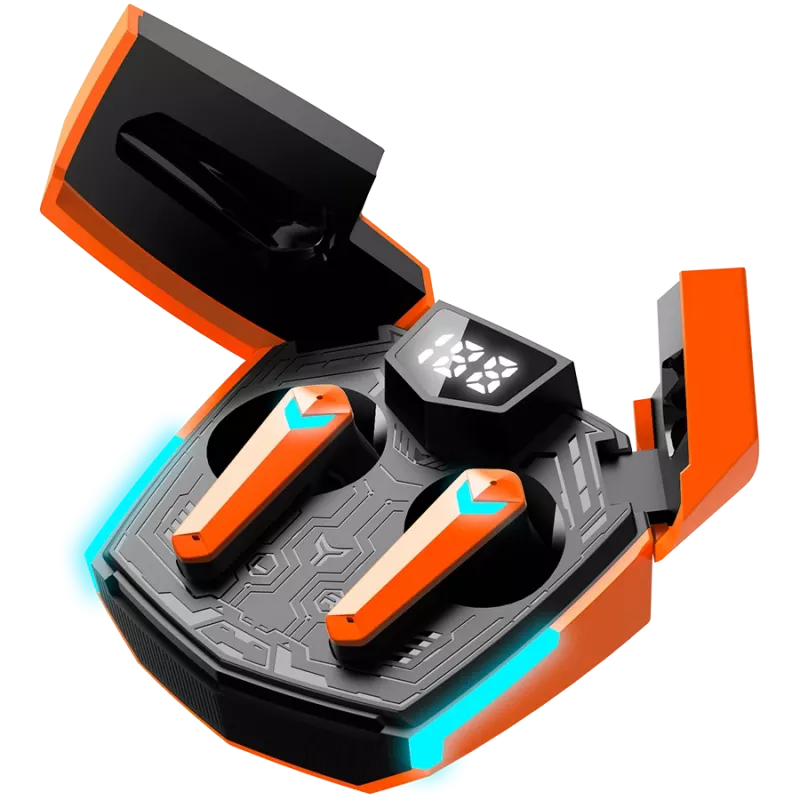 Canyon GTWS-2 Kõrvaklapid juhtmeta kõrvaklappidega mängudeks USB Type-C laadimisdokiga oranž (CND-GTWS2O)
