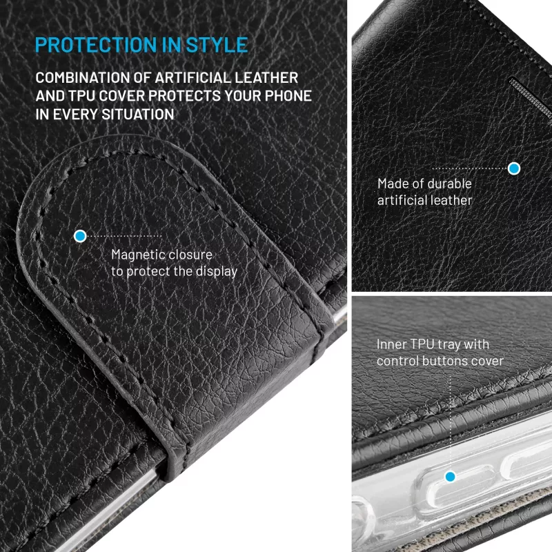 FIXED Opus Samsung Galaxy S26+ jaoks, must | Fikseeritud tagakaane ümbris