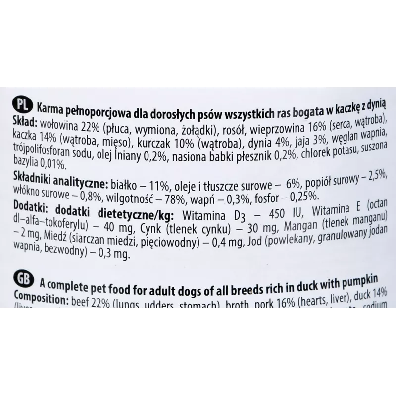 Dolina Noteci Premium rikkalik pardi ja kõrvitsaga 400 g