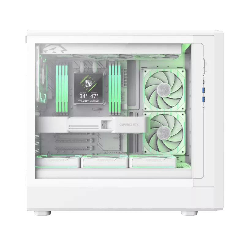 Gamemax korpus | CLAW 460 WH | Valge | Mid-Tower | Toiteplokk pole kaasas