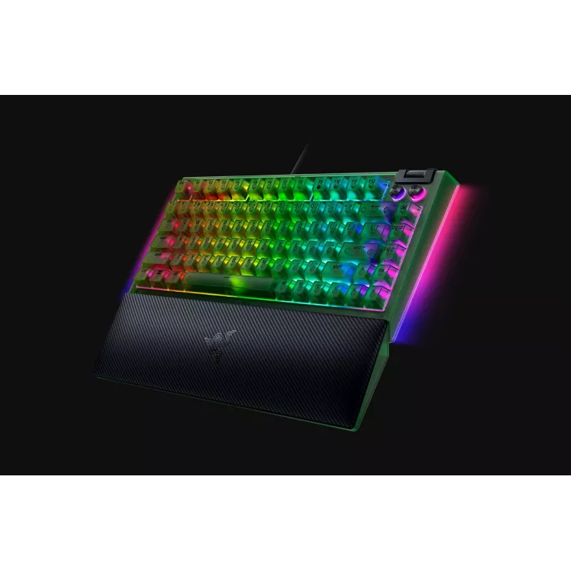 Mehaaniline mänguklaviatuur Razer MustWidow V4 75% — juhtmega, USA paigutus, Phantom roheline Edition, Razer Mechanical Tactile lülitid