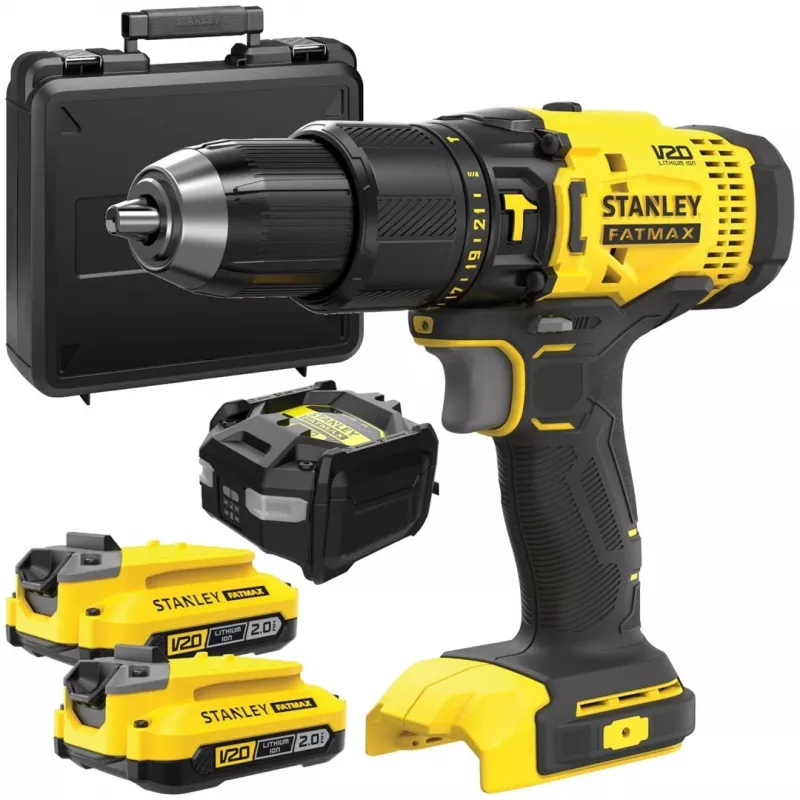 Juhtmeta trell STANLEY SFMCD711D2K 18V Li-Ion 2x2Ah, 2-käiguline, 80 Nm, LED, kohver