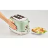 Ariete 155 Design 2 Slice Röstija võileivakorvidega, 6 röstimisastet, 810 W, roostevabast terasest korpus, eemaldatav purukauss, pastellroheline