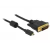 Videokaabli adapter DeLOCK 83585 Micro-HDMI to DVI-D 1m