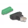 DeLOCK Adapter RJ45 isane > Klemmplokk 8 kontaktiga, 2-osaline, 3.81 mm