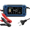 Nutikas 12V 15A laadija QOLTEC mikroprotsessori ja LCD-ga — AGM, GEL, SLA, EFB, LiFePO4 akudele
