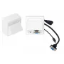 Vivolink WI221192 pistikupesa HDMI + VGA + 3,5 mm valge