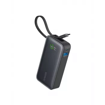 Powerbank 545 NANO 30W 10000mAh sisseehitatud USB-C kaabliga, must
