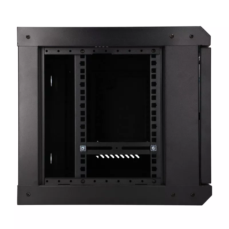 EXTRALINK LITE 6U 530X400 SEINAKINNITATAV RACK-KAPP MUST RIIULIGA