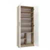 Dokumendikapp OLIV 2D 74x35x180 cm, sonoma tamm/valge