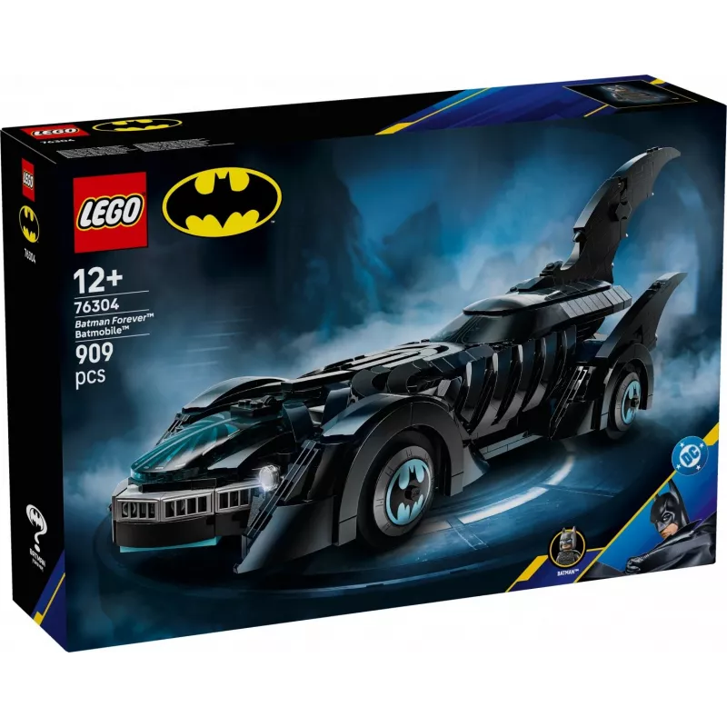 LEGO ehituskomplekt DC Super Heroes Batman Forever Batmobile 76304 — 909 detaili, 1 minifiguur, soovitatav vanus 12+