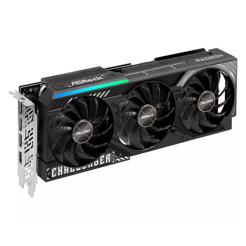 Videokaart ASRock Challenger Radeon RX 9070 XT — 16 GB GDDR6, 256-bit, PCIe 5.0, 3-ventilaatoriga aktiivjahutus