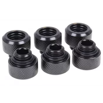 Liitmikukomplekt Alphacool 17377 — messing, must, kõrgus 16 mm, läbimõõt 21 mm vedelikjahutuse jaoks