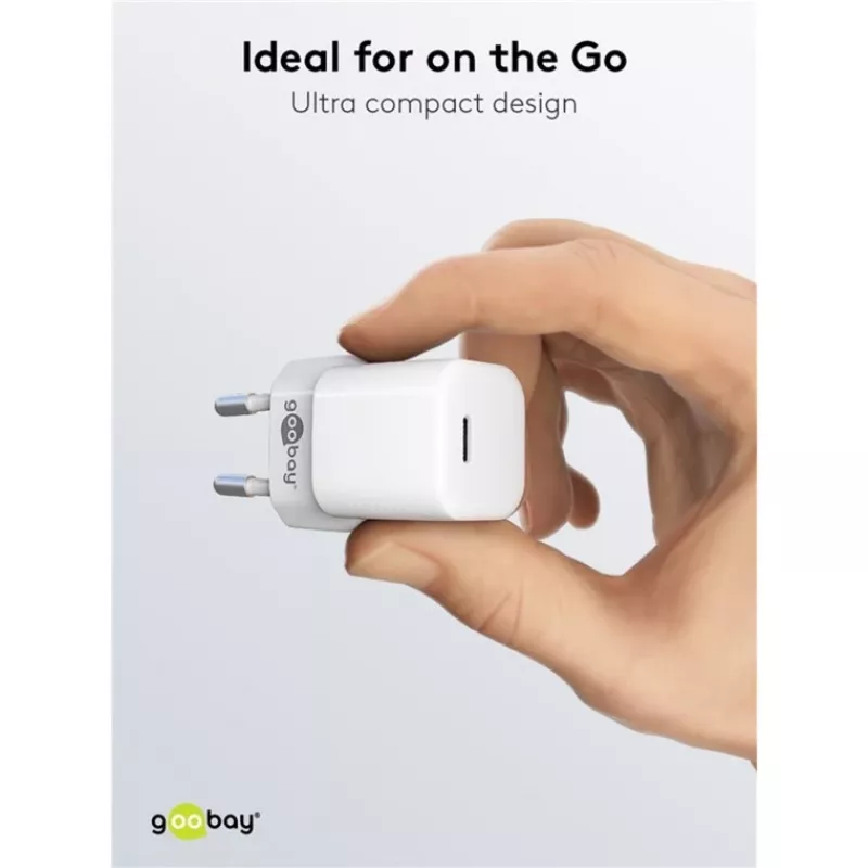 Goobay universaalne must AC kiirlaadimise siselaadija 65403 USB Type-C 110-240V