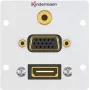 Pistikupesa HDMI + VGA + 3,5 mm Kindermann 7444000586