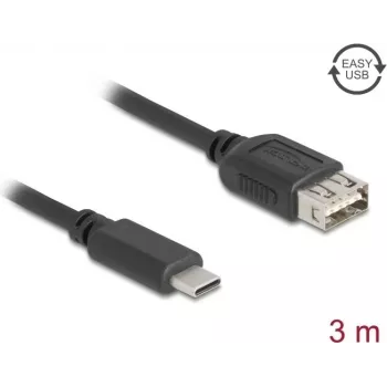 USB 2.0 kaabel DELOCK 81538 — USB‑C to USB‑A, 3 m, must