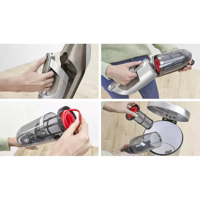 Bosch BBH3ALL23, 2-in-1 pulkpuhasti, Tolmukotita, Šampanja, Metallik, 0,4 L, Kuiv, Aku