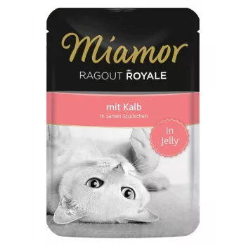 Märg kassitoit Miamor Ragout Royale tarretises 100 g – vasikalihaga, täiskasvanud kassidele, purk