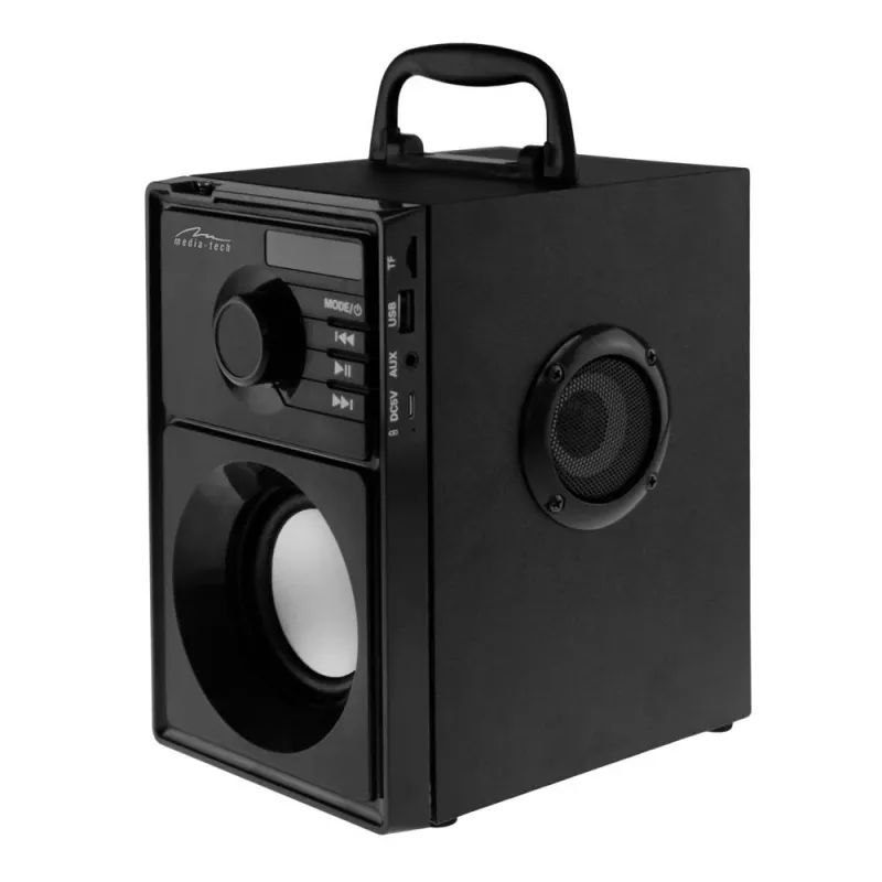 Juhtmevaba kõlar MEDIA-TECH MT3179, 20W (RMS 15W), Bluetooth 5.1, FM, MicroSD, USB, AUX, Li-Ion, 6 h, puitkere