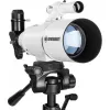 Bresser Optics CLASSIC 70/350 Refraktor 140x Must, Valge