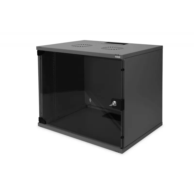 Seinale kinnitatav riiul Digitus DN-19 09-U-S-SW