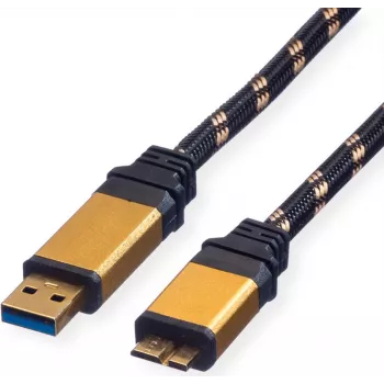 ROLINE Gold USB 3.0 kaabel, USB A - Micro B ST/ST 0,8m (11.02.8878)