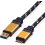 ROLINE Gold USB 3.0 kaabel, USB A - Micro B ST/ST 0,8m (11.02.8878)