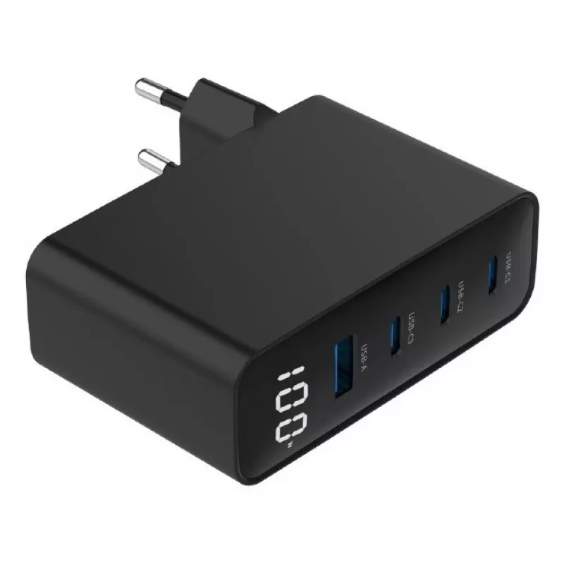 Gembird TA-UC-PDQC100LCD-01-BK mobiilseadme laadija Sülearvuti, Nutitelefon Must AC Kiirlaadimine Siseruumides