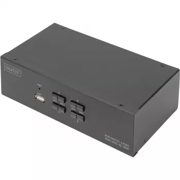 KVM-lüliti Digitus DS-12883 4 pordiga topeltkuvar 4K HDMI USB