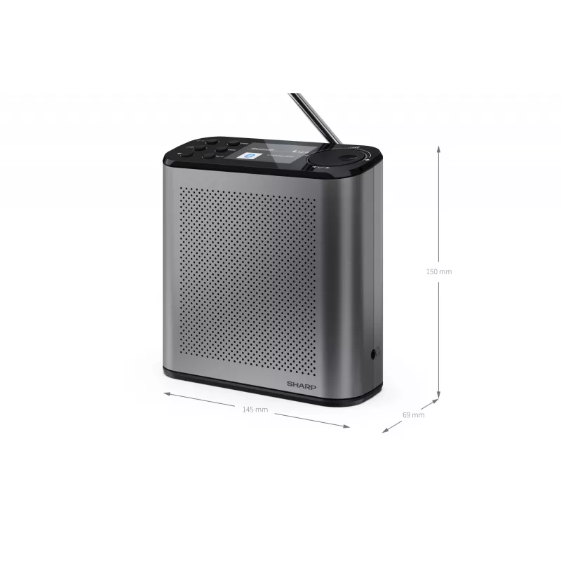 Kaasaskantav digitaalraadio Sharp DR-P530 (OSAKA) USB-pordi, Bluetoothi ja FM-raadioga
