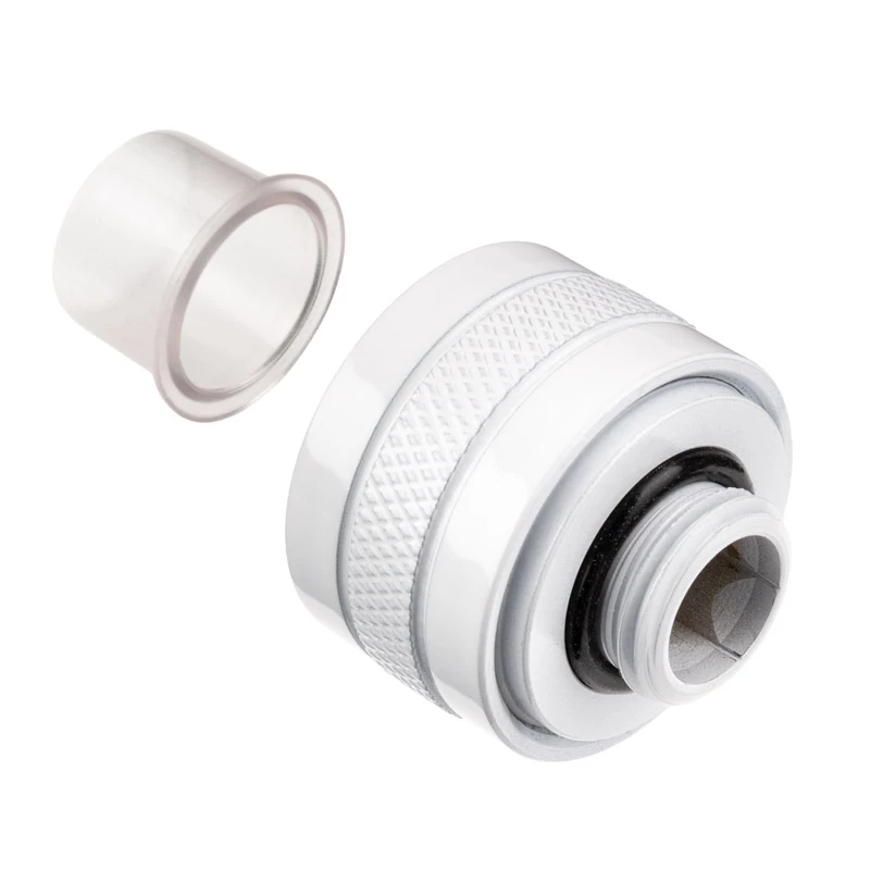 Alphacool 17484 liitmik, messing, valge, 23 mm kõrgus, 26 mm läbimõõt, pakis 6 tk