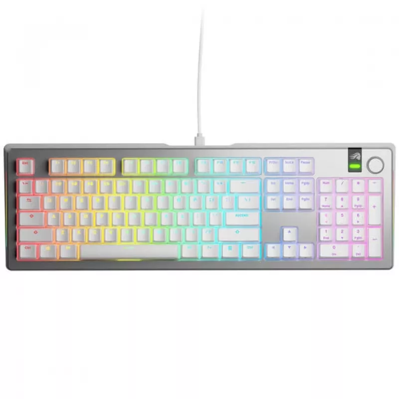 Mehaaniline klaviatuur GLORIOUS GMMK 3 Pro 100% eelpaigaldatud ANSI US paigutusega, Fox lülitid, hõbedane