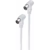shiverpeaks ®-BASIC-S--Antennikaabel, 100% varjestatud, koaksiaalpistik nurga all ja koaksiaalühendus nurga all, CATV-ühilduv, > 80 dB, valge, 2,5 m (BS80083-32)