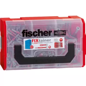 Fischer FIXtainer -DUOPOWER lühike / pikk - tüübel - helehall / punane - 210 tk