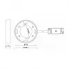 Valgustustarvik DELOCK 46019, valge plastikust seinale kinnitatav alus, mõõtmetega 83,5×83,5×26,5 mm