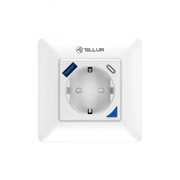 Tellur TLL331531 nutikas WiFi seinapistik — 3600 W, 16 A, WiFi-kaugjuhtimine