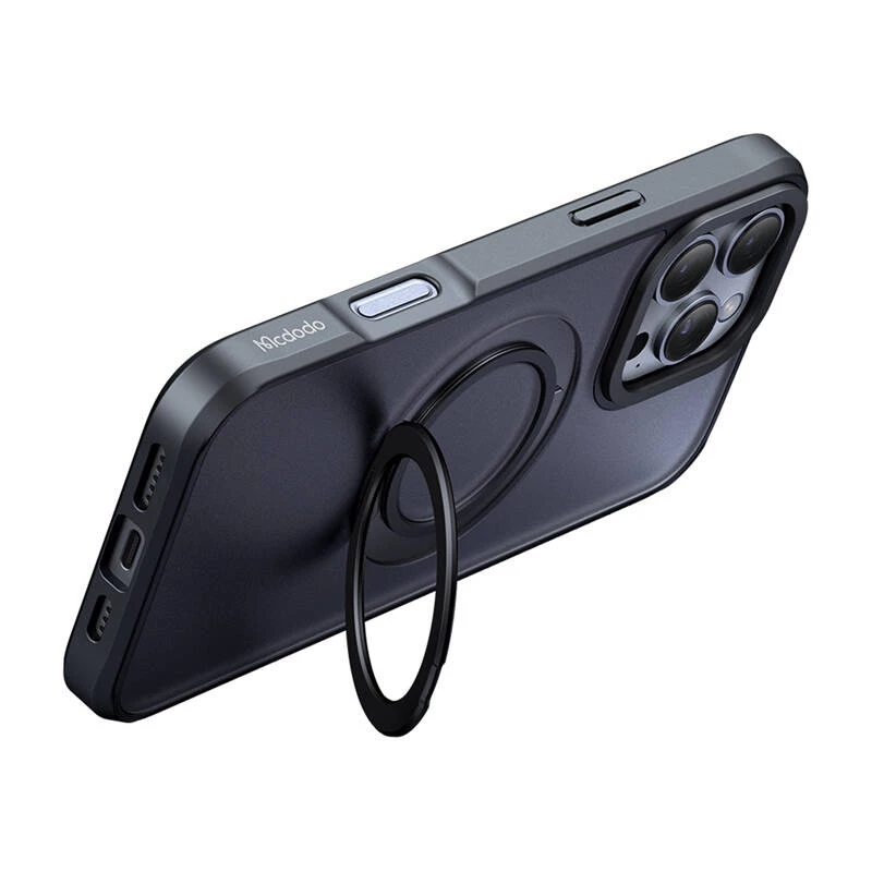 Kaitseümbris Mcdodo PC-4932 iPhone 16 Pro jaoks integreeritud alusega, must