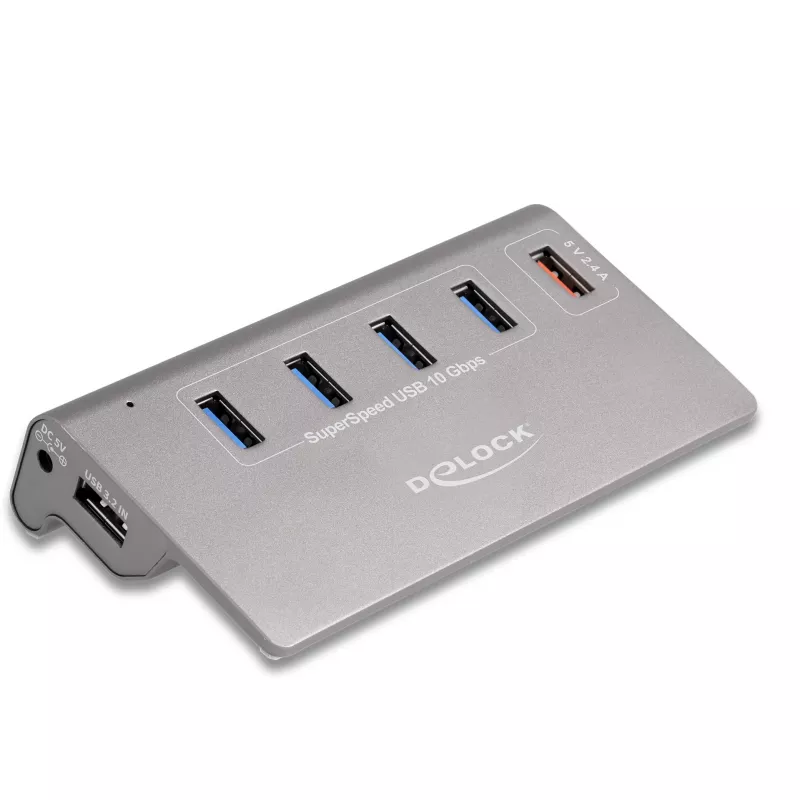 DeLOCK USB-jaotur 10 Gbps 4 A-tüüpi porti 1 kiirlaadimisport