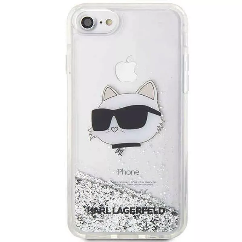 Karl Lagerfeld | Originaalkohver IPHONE SE 2022/SE 2020/7/8 Karl Lagerfeld kõvakohver sädelev Choupette pea (KLHCI8LNCHCS)