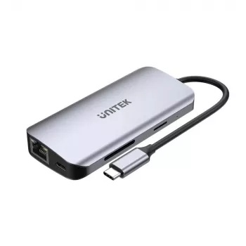 USB-C Hub Unitek D1122A01 koos 2x HDMI 4K ja 100W toiteedastusega