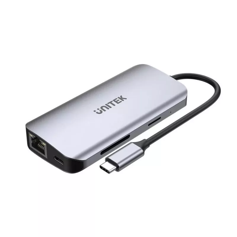 USB-C Hub Unitek D1122A01 koos 2x HDMI 4K ja 100W toiteedastusega