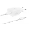 AC USB kiirlaadija Samsung EP-T2510 25W valge, USB-C, PPS, ülikiire laadimine