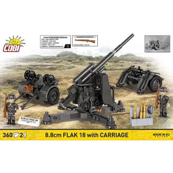 Ehituskomplekt Cobi ehituskivid 8,8 cm Flak koos haagisega — 360 osa