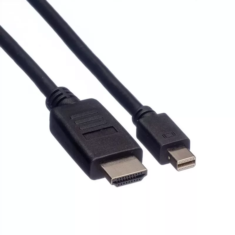 ROLINE - Video- / helikaabel - DisplayPort / HDMI - 32 AWG - Mini DisplayPort (M) - HDMI, 19-kontaktiline (M) - 3 m - varjestatud - must (11.04.5792)