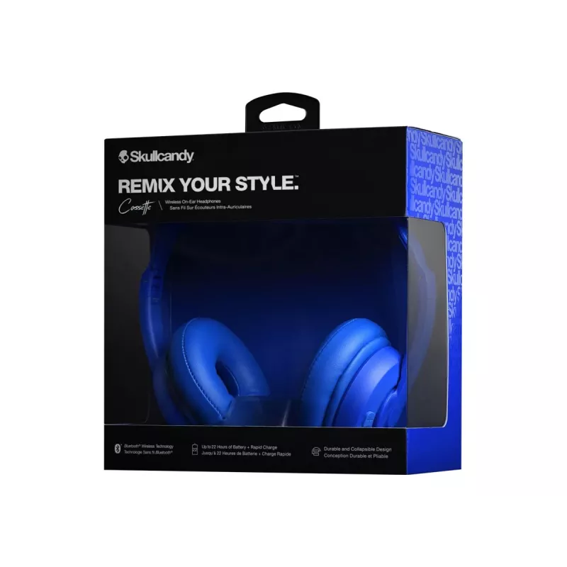 Skullcandy | Juhtmevabad kõrvaklapid | Cassette | Juhtmevaba/juhtmega | Pealepandavad | Mikrofon | Juhtmevaba | Sinine