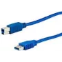 USB-kaabel e+p CC 302 USB 3.2 Gen 1 1,5 m USB A USB B sinine