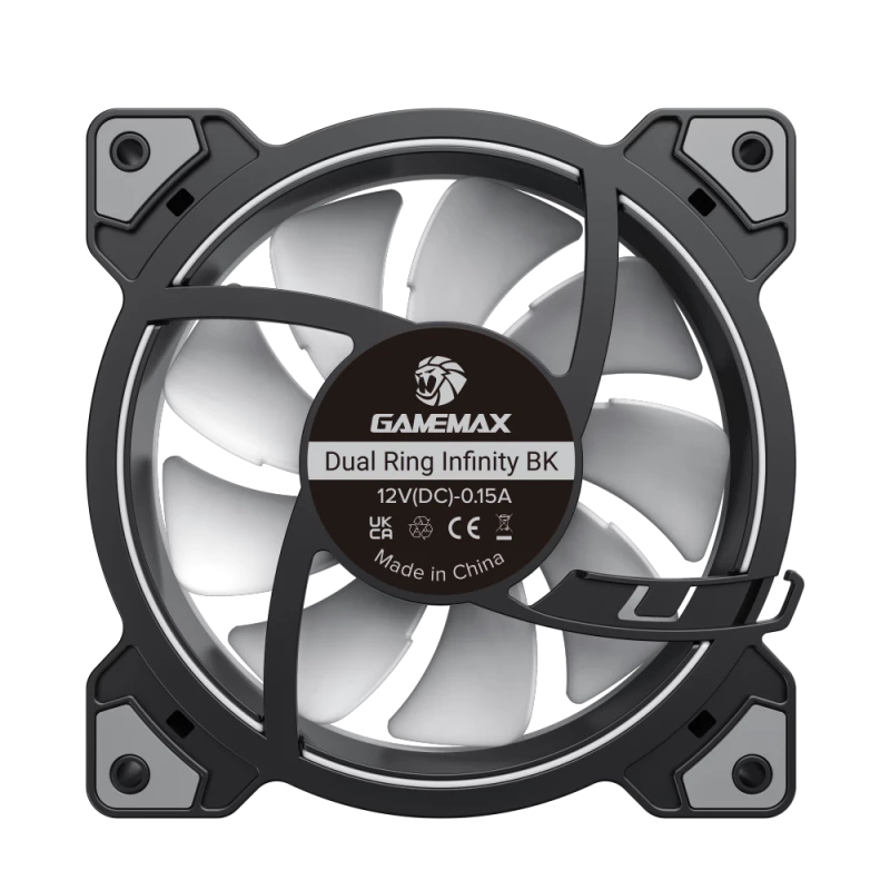 Gamemax | Korpusventilaator | DUAL RING INFINITY | Must