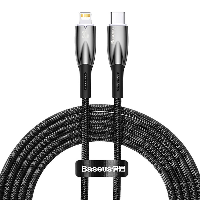 USB-C kuni Lightning kaabel Baseus Glimmer 20W, 2 m — kiirlaadimine ja andmesünkroonimine